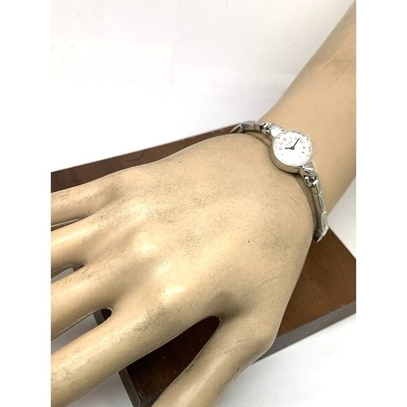 Longines Women's Watch 10k GF Case Swiss Manual Wind Vintage Silver 15mm Petite - Picture 4 of 13